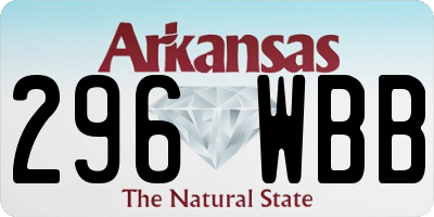 AR license plate 296WBB