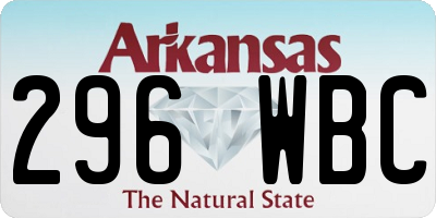 AR license plate 296WBC