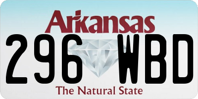 AR license plate 296WBD