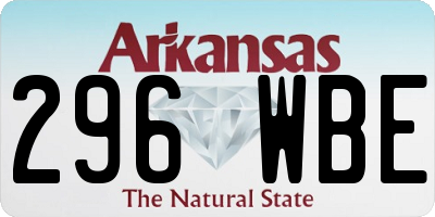 AR license plate 296WBE