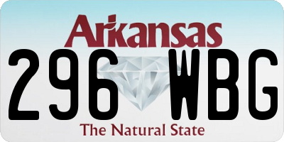 AR license plate 296WBG