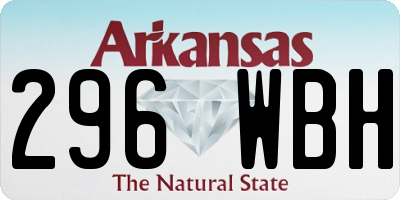 AR license plate 296WBH