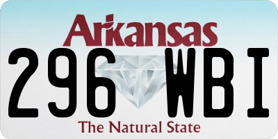AR license plate 296WBI