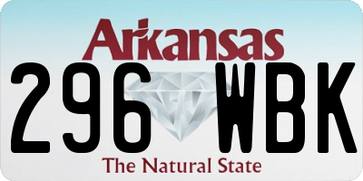 AR license plate 296WBK