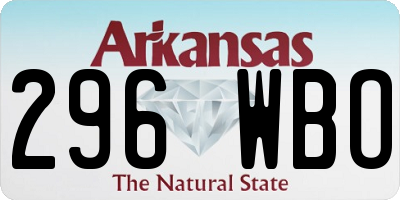 AR license plate 296WBO