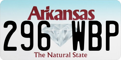 AR license plate 296WBP