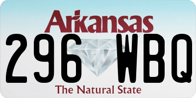 AR license plate 296WBQ