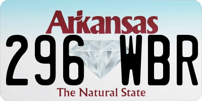 AR license plate 296WBR
