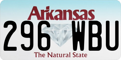 AR license plate 296WBU
