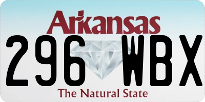 AR license plate 296WBX