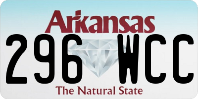 AR license plate 296WCC