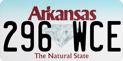 AR license plate 296WCE