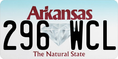 AR license plate 296WCL