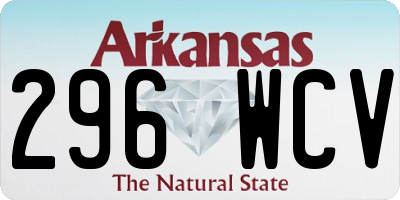AR license plate 296WCV