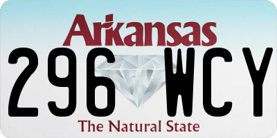 AR license plate 296WCY