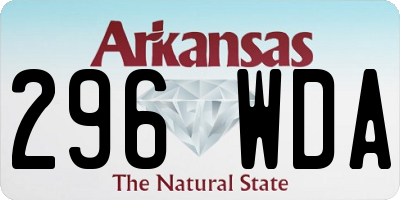 AR license plate 296WDA