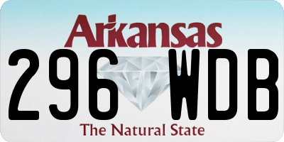 AR license plate 296WDB