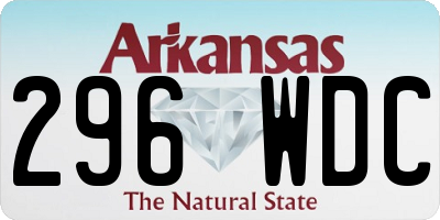 AR license plate 296WDC