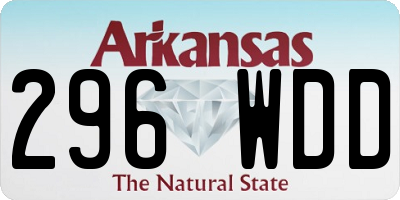 AR license plate 296WDD