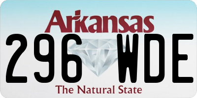 AR license plate 296WDE