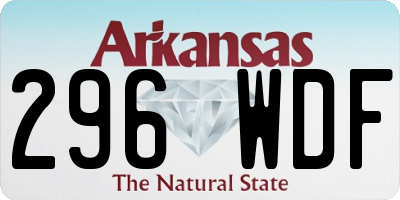 AR license plate 296WDF