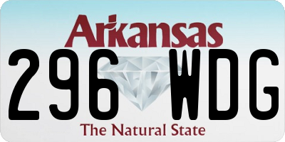 AR license plate 296WDG