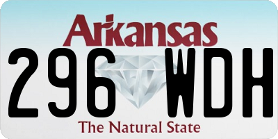 AR license plate 296WDH