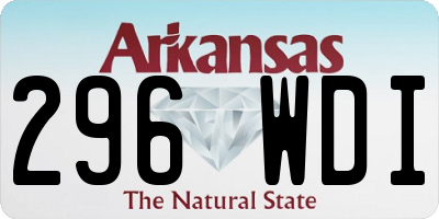 AR license plate 296WDI