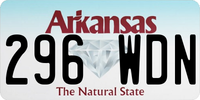AR license plate 296WDN