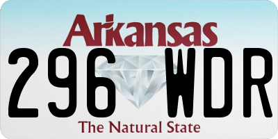 AR license plate 296WDR