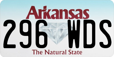 AR license plate 296WDS