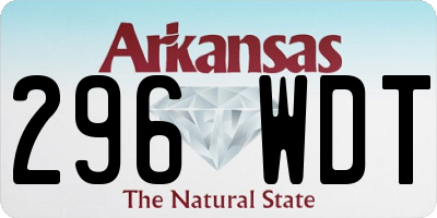 AR license plate 296WDT
