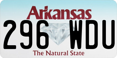 AR license plate 296WDU