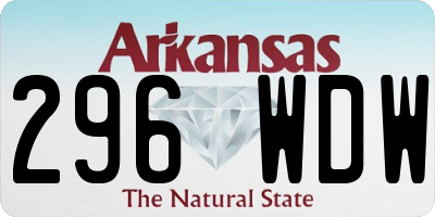 AR license plate 296WDW