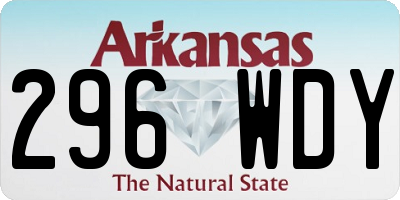 AR license plate 296WDY