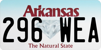AR license plate 296WEA