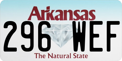 AR license plate 296WEF