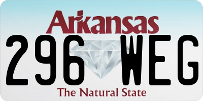AR license plate 296WEG