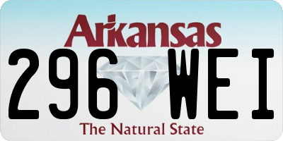 AR license plate 296WEI