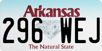 AR license plate 296WEJ