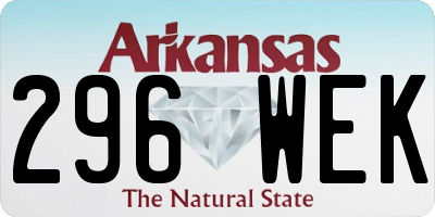 AR license plate 296WEK