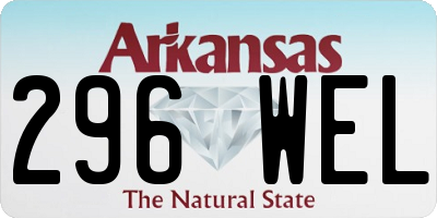 AR license plate 296WEL