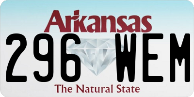 AR license plate 296WEM