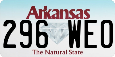 AR license plate 296WEO