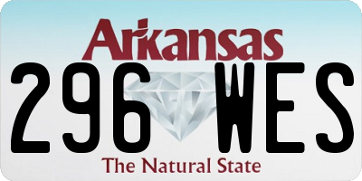 AR license plate 296WES