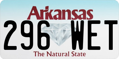 AR license plate 296WET