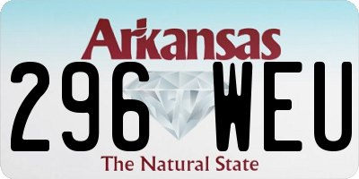AR license plate 296WEU
