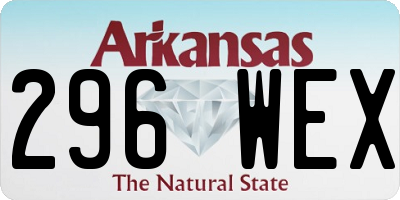 AR license plate 296WEX