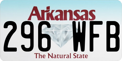 AR license plate 296WFB