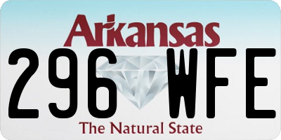 AR license plate 296WFE